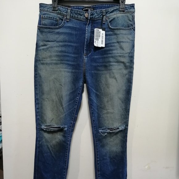 BNWT Monfrere Men's Denim Pants Blue Size 38